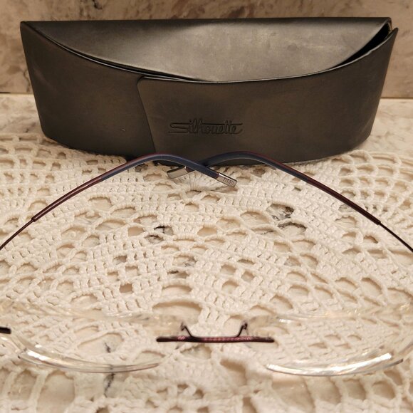 SILHOUETTE EYEGLASSES FRAMES 7581 40 6062 TITAN RIMLESS FLEX ARMS AUSTRIA & CASE - Picture 4 of 14